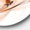 Designart - Spiral Nebula Space Orange' Large Abstract Circle Metal Wall Art